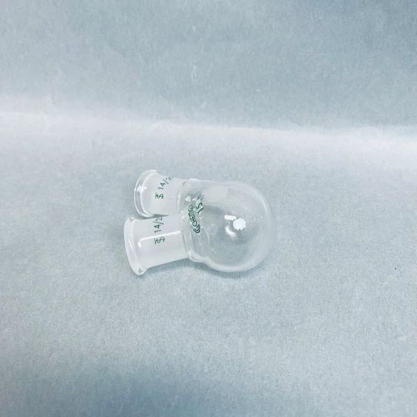 Chemglass Heavy Wall Round Bottom Flask 2 Neck 14/20 15 ml - Lot of 2 Flasks Jointed Glassware Chemglass