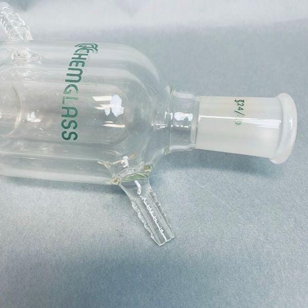 Chemglass High Efficiency Reflux Condenser 24/40 Joint 225 x 65 mm Glassware Chemglass