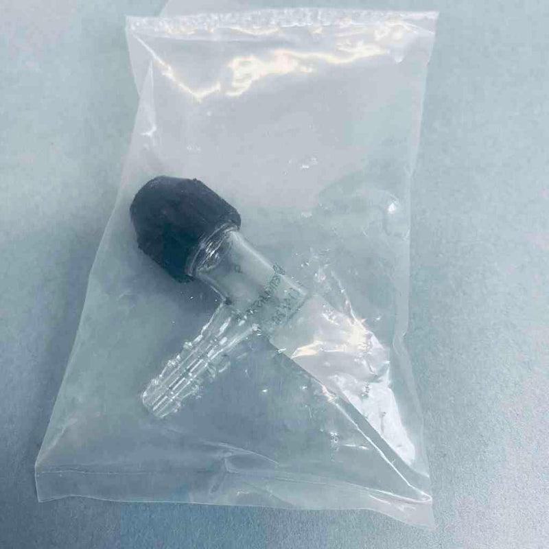 Chemglass Inlet Adapter 14/20 Inner Joint to #9 Chem-Thread with Side Hose Barb Jointed Glassware Chemglass