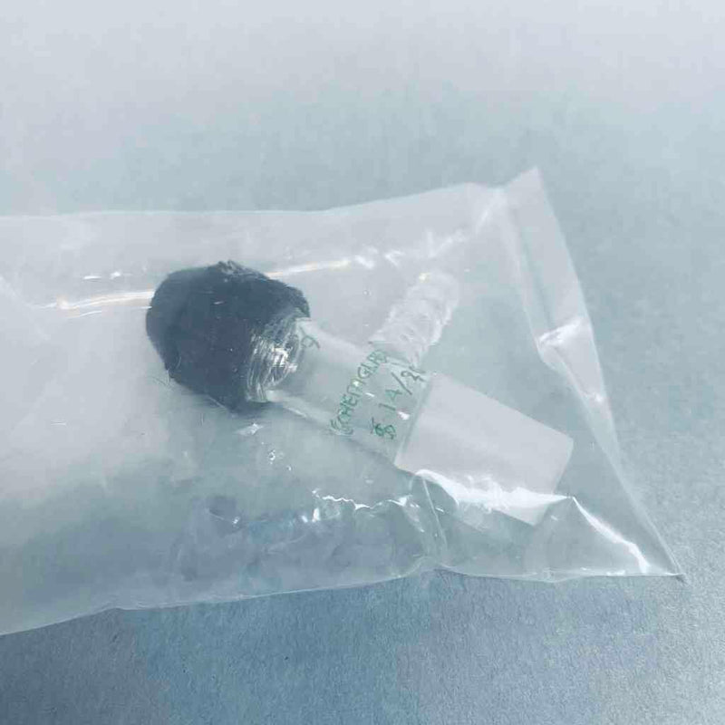Chemglass Inlet Adapter 14/20 Inner Joint to #9 Chem-Thread with Side Hose Barb Jointed Glassware Chemglass
