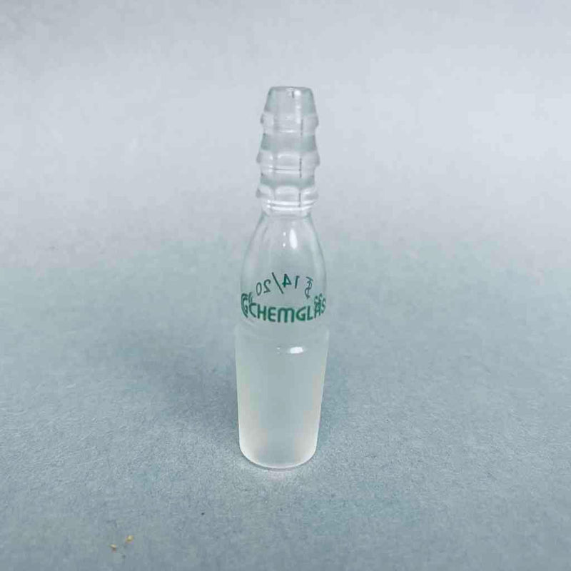Chemglass Inlet Adapter 14/20 Inner Joint to Hose Barb Lot of 3 Adapters Jointed Glassware Chemglass