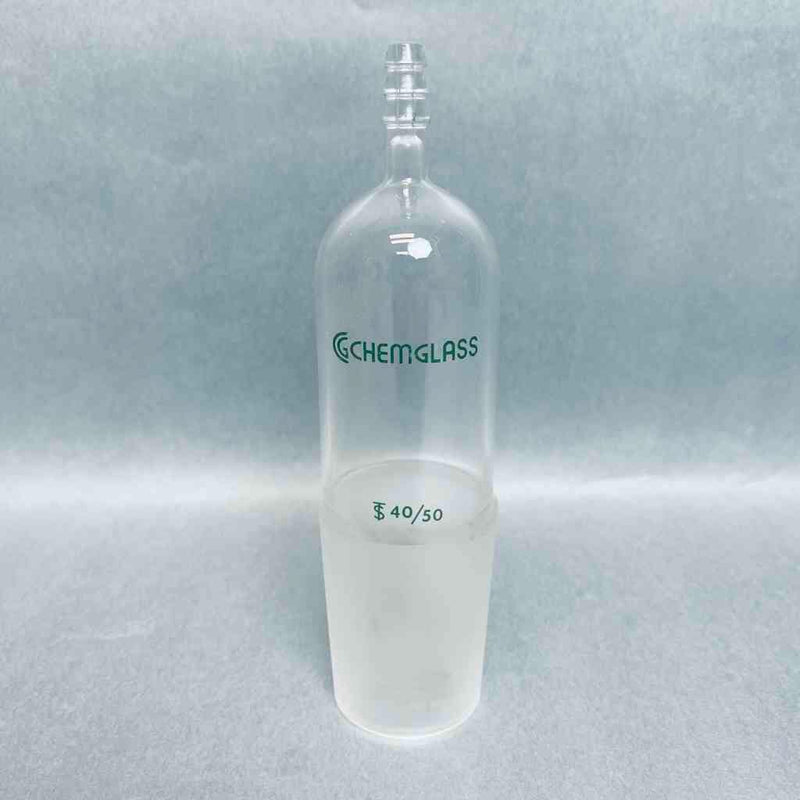 Chemglass Inlet Adapter 40/50 Lower STJ x 1/4 in. Hose Barb Straight Jointed Glassware Chemglass