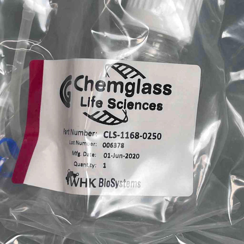 Chemglass Media Bottle Assembly 250 ml 2 Port PETG Case of 10 Bottles Bottles Chemglass