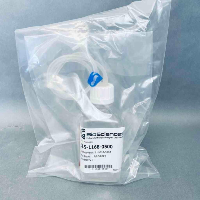 Chemglass Media Bottle Assembly PETG 500 ml Advantaflex Tubing Pack of 5 Bottles Bottles Chemglass