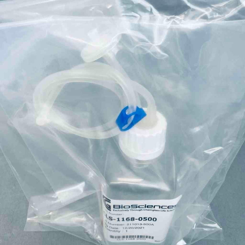 Chemglass Media Bottle Assembly PETG 500 ml Advantaflex Tubing Pack of 5 Bottles Bottles Chemglass