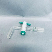 Chemglass Minum-Ware Flow Control Adapter 14/20 with PTFE Stopcock Jointed Glassware Chemglass