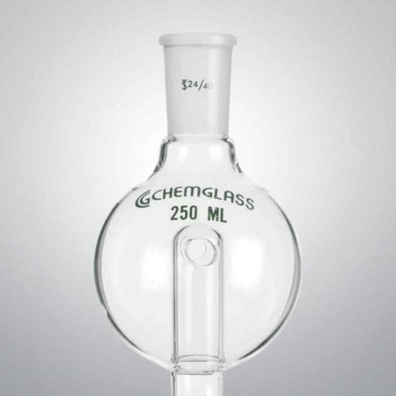 Chemglass Modified Rotary Evaporator Bump Trap 250 ml 24/40 Upper 29/26 Lower Jointed Glassware Chemglass