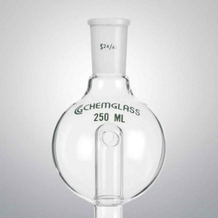 Chemglass Modified Rotary Evaporator Bump Trap 250 ml 24/40 Upper 29/26 Lower Jointed Glassware Chemglass
