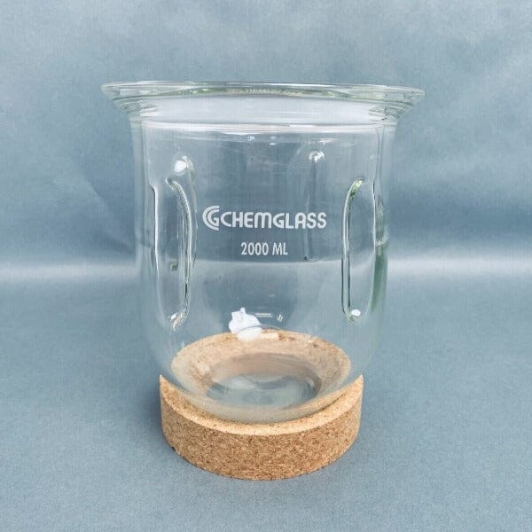 Chemglass Morton Reaction Vessel Cylindrical 2000 ml Volume 150 mm O-ring Flange Glassware Chemglass