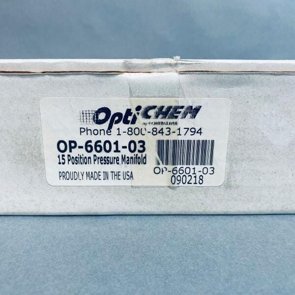 Chemglass OptiChem Pressure Manifold 15 Position with 2 Cartridge Holders Other Valves & Manifolds Chemglass