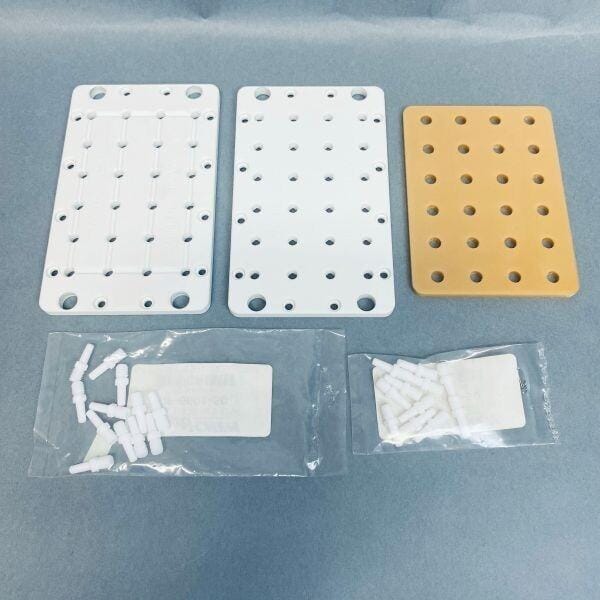 Chemglass OptiChem Pressure Manifold 24 Position with 2 Cartridge Holders Sanitary Fittings Chemglass