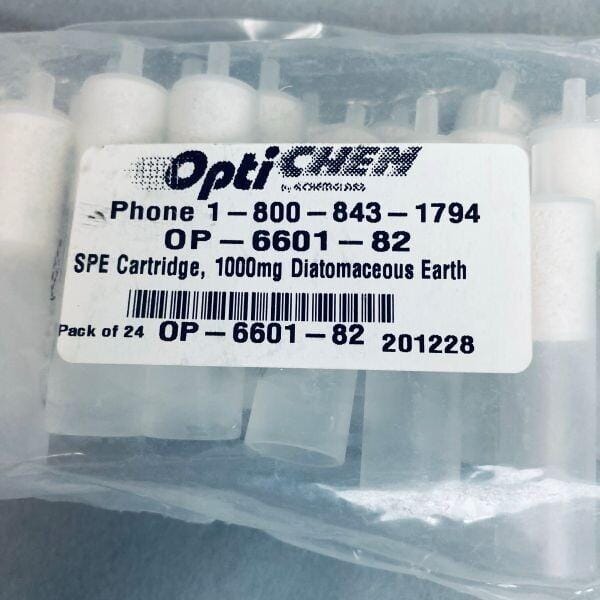 Chemglass OptiChem SPE Cartridge 1000 mg Diatomaceous Earth Pack of 24 Cartridges Chromatography Columns & Reservoirs Chemglass