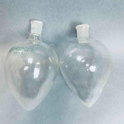 Chemglass Pear Shaped Boiling Flask 250 ml 14/20 Joint Lot of 2 Flasks Jointed Glassware Chemglass