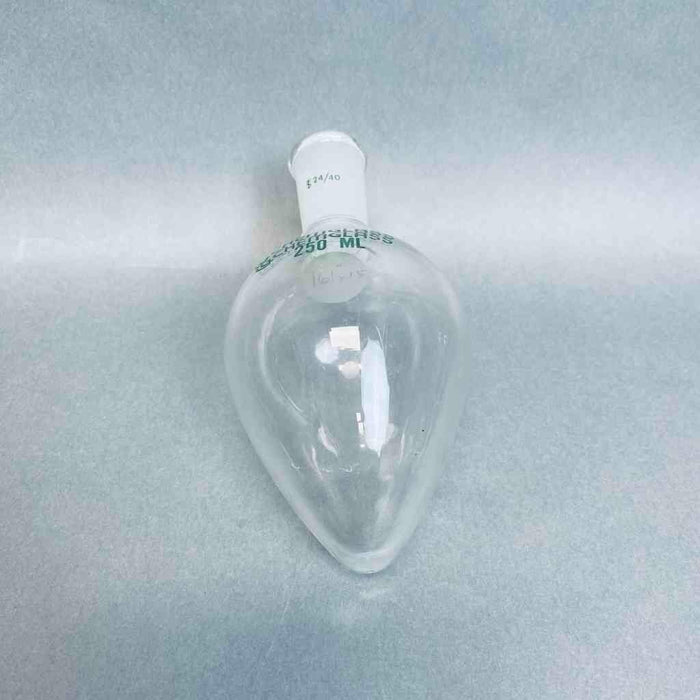 Chemglass Pear Shaped Boiling Flask 250 ml 24/40 Joint Jointed Glassware Chemglass