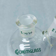 Chemglass Pear Shaped Flask 100 ml Heavy Wall 2-Neck CN-14/20 SN-14/20 - Lot of 4 Flasks Jointed Glassware Chemglass