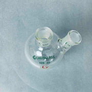 Chemglass Pear Shaped Flask 100 ml Heavy Wall 2-Neck CN-14/20 SN-14/20 - Lot of 4 Flasks Jointed Glassware Chemglass