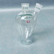 Chemglass Pear Shaped Flask 100 ml Heavy Wall 2-Neck CN-14/20 SN-14/20 - Lot of 4 Flasks Jointed Glassware Chemglass