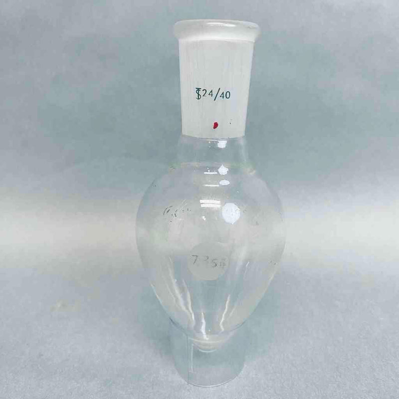 Chemglass Pear Shaped Flask 100 ml Heavy Wall 24/40 Outer Joint Lot of 3 Flasks Lab Flasks Chemglass