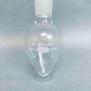 Chemglass Pear Shaped Flask 100 ml Heavy Wall 24/40 Outer Joint Lot of 3 Flasks Lab Flasks Chemglass
