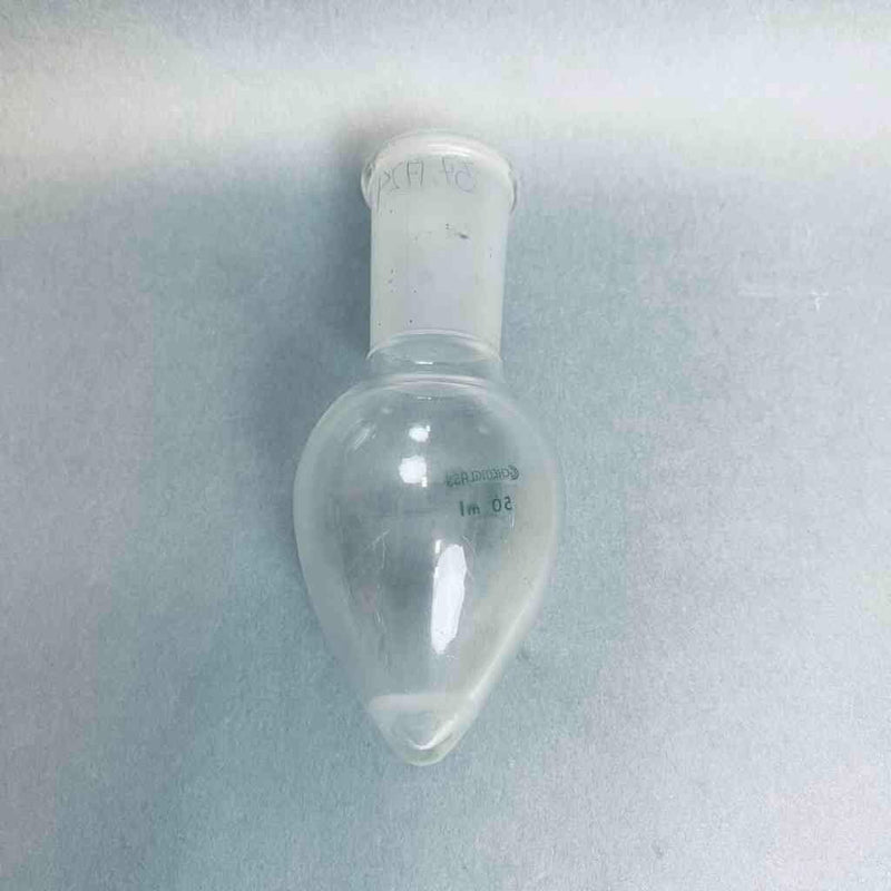 Chemglass Pear Shaped Flask 5 ml Heavy Wall 14/20 Outer Joint - Lot of 8 Flasks Jointed Glassware Chemglass