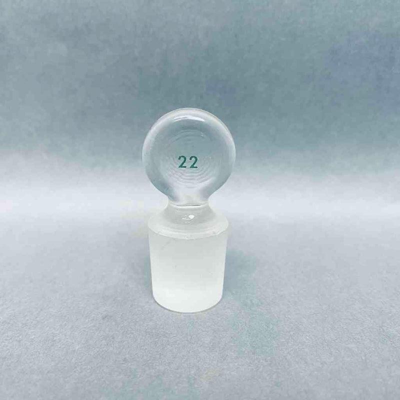 Chemglass Pennyhead Stopper #22 Solid Flask Length Lot of 9 Stoppers Jointed Glassware Chemglass