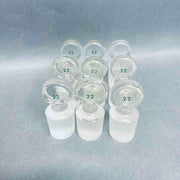 Chemglass Pennyhead Stopper #22 Solid Flask Length Lot of 9 Stoppers Jointed Glassware Chemglass