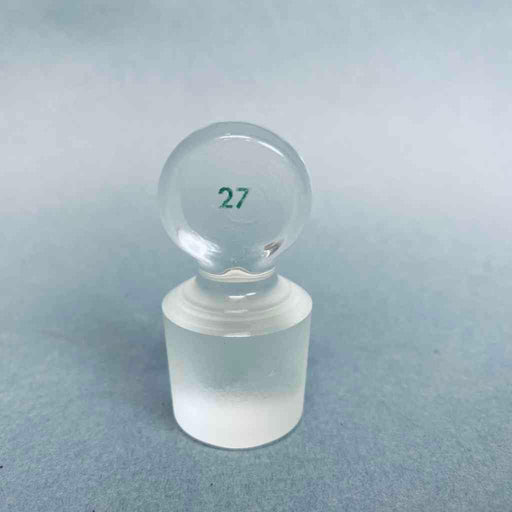 Chemglass Pennyhead Stopper #27 Solid Flask Length Lot of 3 Stoppers Jointed Glassware Chemglass