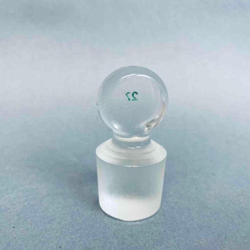 Chemglass Pennyhead Stopper #27 Solid Flask Length Lot of 3 Stoppers Jointed Glassware Chemglass