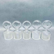 Chemglass Pennyhead Stopper #38 Hollow Flask Length Lot of 5 Stoppers Jointed Glassware Chemglass
