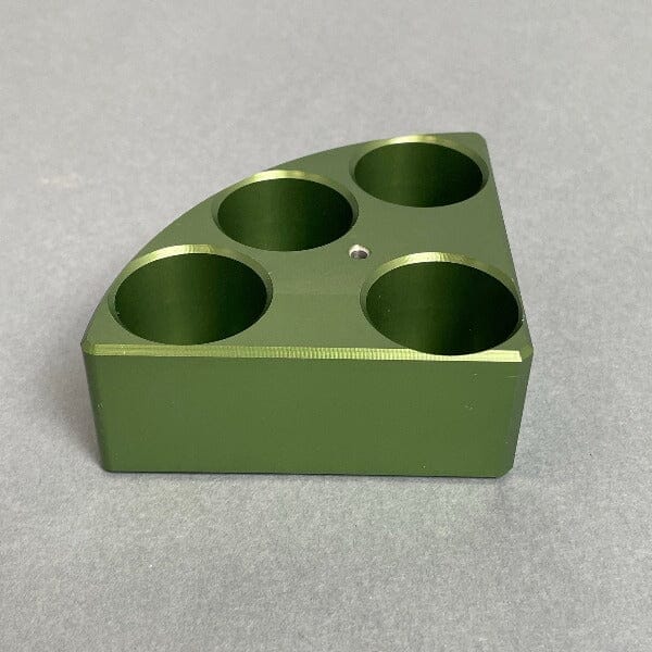 Chemglass Pie Wedge 4 Place for 30 ml Vials 28 x 73 mm Green Lab Equipment Chemglass