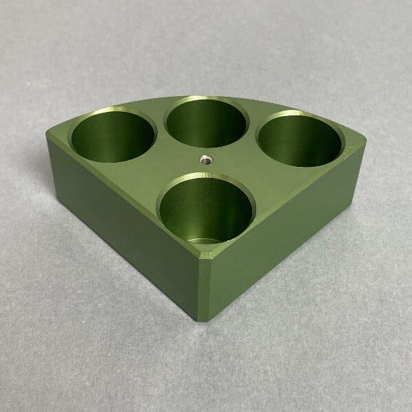 Chemglass Pie Wedge 4 Place for 30 ml Vials 28 x 73 mm Green Lab Equipment Chemglass