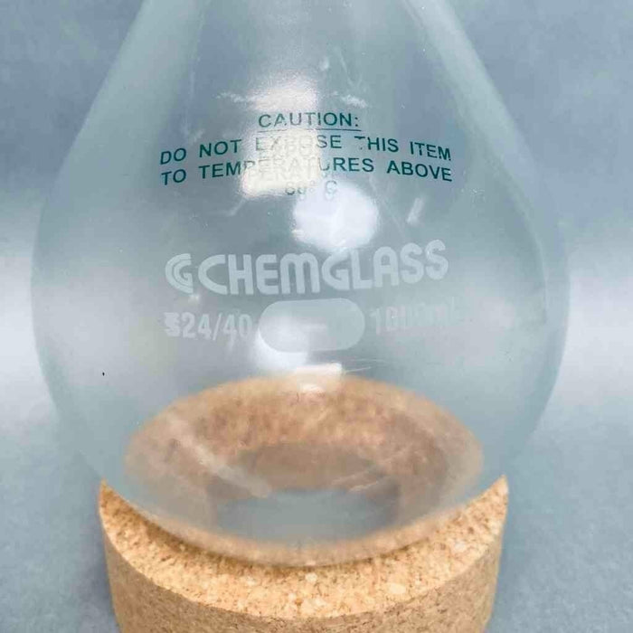 Chemglass Plastic Coated Recovery Flask 1000 ml Single Neck 24/40 STJ Jointed Glassware Chemglass