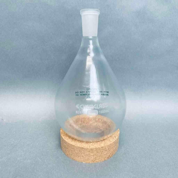 Chemglass Plastic Coated Recovery Flask 1000 ml Single Neck 24/40 STJ Jointed Glassware Chemglass