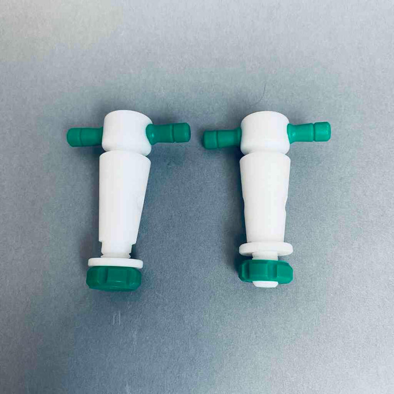 Chemglass PTFE Stopcock 6 mm Bore 16/35 Plug Size Lot of 2 Stopcocks Jointed Glassware Chemglass