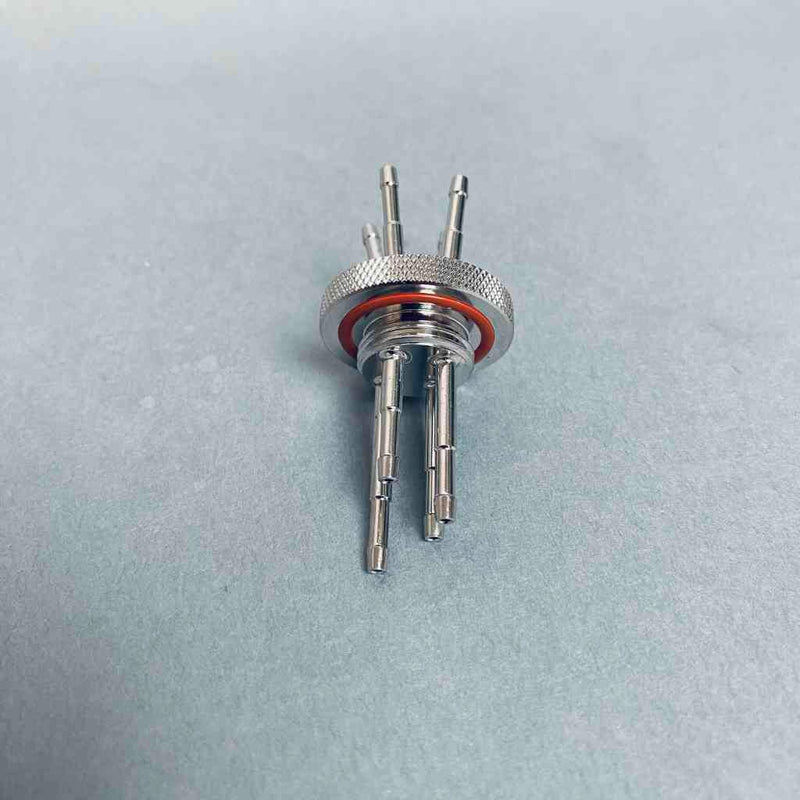 Chemglass Quad Port Adapter 1/8 in. Angled Hose Barb M18 for Bio Reactor Bioreactors & Fermenters Chemglass