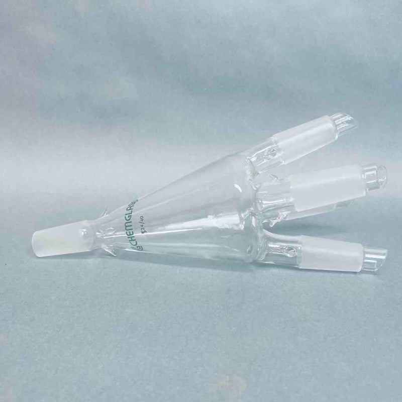 Chemglass Receiving Flask 50 ml with Hooks 24/40 Joints Glassware Chemglass