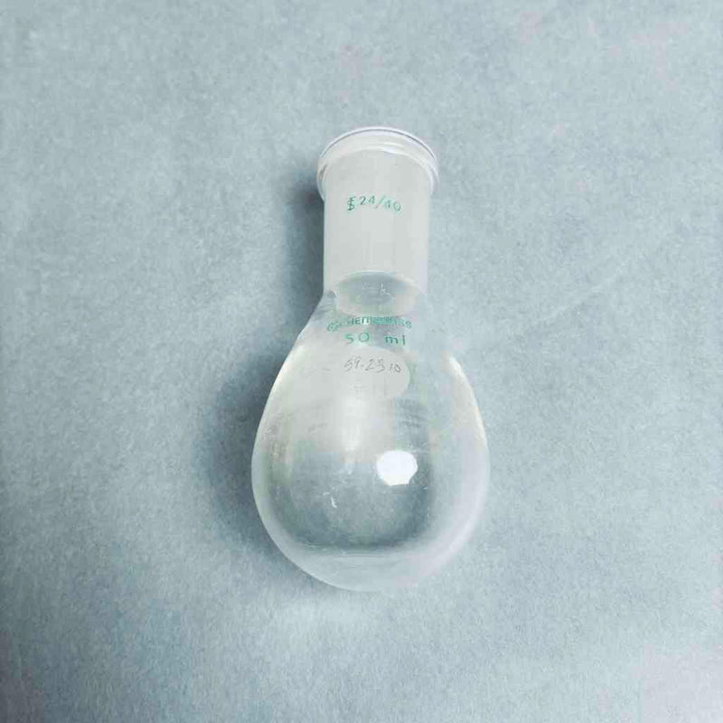 Chemglass Recovery Flask 50 ml Heavy Wall 24/40 Outer Joint - Lot of 5 Flasks Lab Flasks Chemglass
