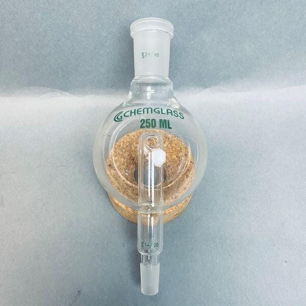 Chemglass Rotary Evaporator Bump Trap 250mL 24/40 and 14/20 Joints Jointed Glassware Chemglass