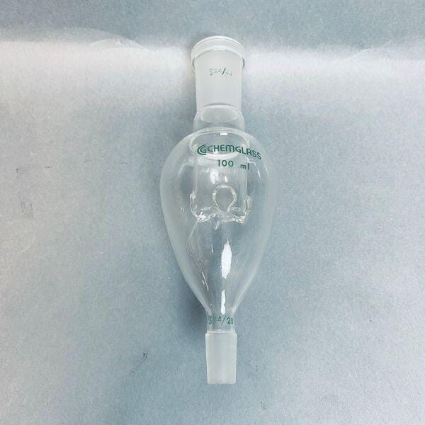 Chemglass Rotary Evaporator Bump Trap Self Washing 100mL 24/40 14/20 Joints Jointed Glassware Chemglass