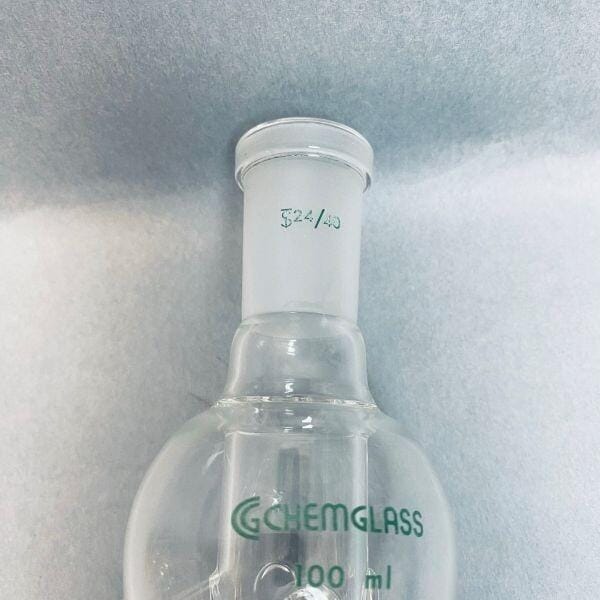 Chemglass Rotary Evaporator Bump Trap Self Washing 100mL 24/40 14/20 Joints Jointed Glassware Chemglass