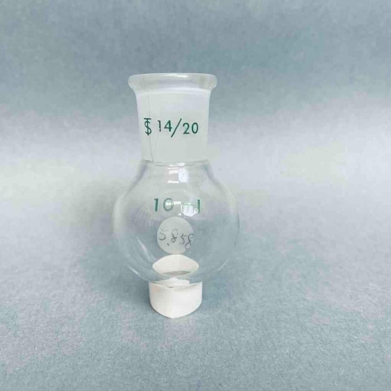Chemglass Round Bottom Flask 10 ml Heavy Wall 14/20 Outer Joint - Lot of 5 Jointed Glassware Chemglass
