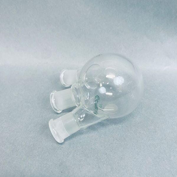 Chemglass Round Bottom Flask 100 ml 3 Neck Angled 24/40 Joints Jointed Glassware Chemglass