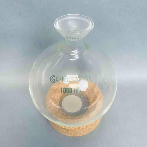 Chemglass Round Bottom Flask 1000 ml Heavy Wall 35/20 Socket Joint Jointed Glassware Chemglass