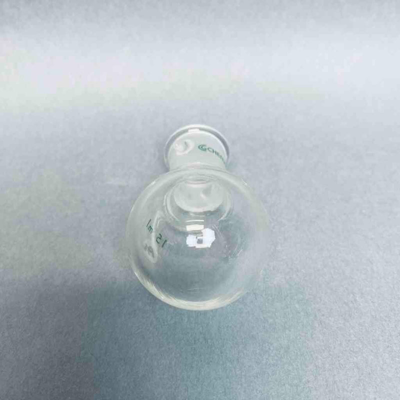 Chemglass Round Bottom Flask 15 ml 14/20 Outer Joint with Hooks - Lot of 7 Jointed Glassware Chemglass
