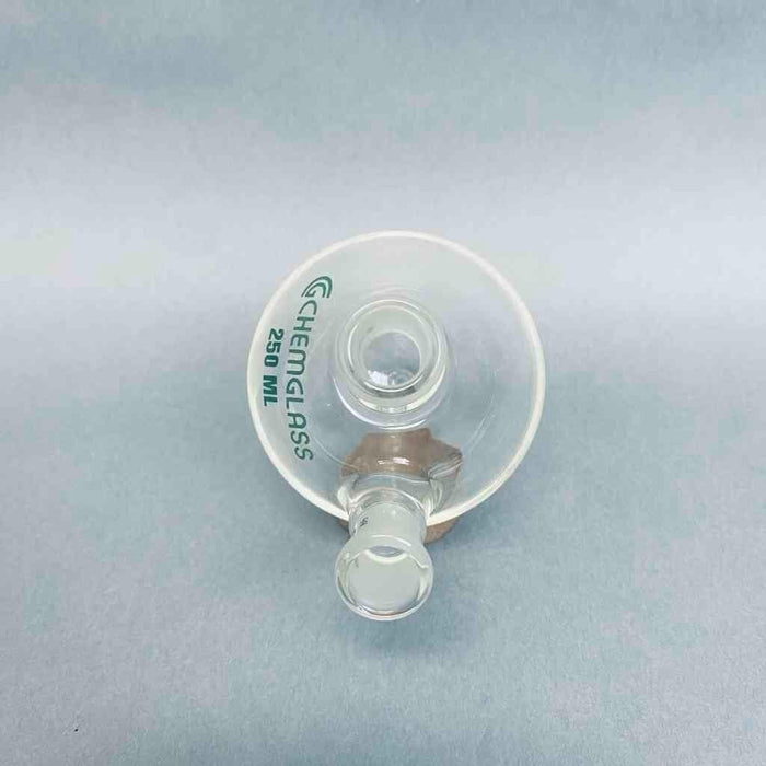 Chemglass Round Bottom Flask 2 Neck 250 ml 14/20 Joints Angled Neck Jointed Glassware Chemglass