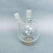 Chemglass Round Bottom Flask 2 Neck 250 ml 14/20 Joints Angled Neck Jointed Glassware Chemglass