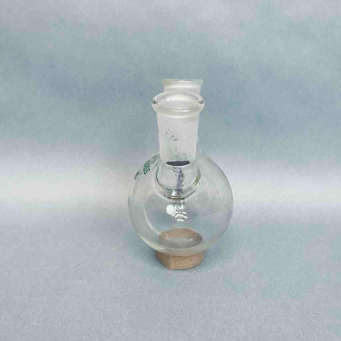 Chemglass Round Bottom Flask 2 Neck 250 ml 24/40 Joints Angled Neck Jointed Glassware Chemglass