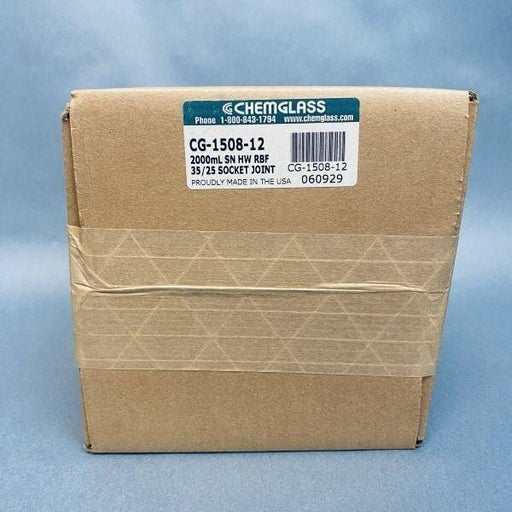 Chemglass Round Bottom Flask 2000 ml Heavy Wall 35/25 Socket Joint Glassware Chemglass