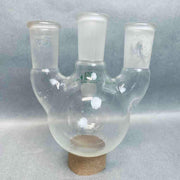 Chemglass Round Bottom Flask 250 ml 3-Neck 24/40 Joints Vertical Jointed Glassware Chemglass