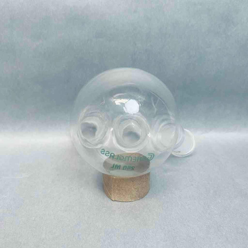 Chemglass Round Bottom Flask 250 ml Heavy Wall 3-Neck 24/40 Joints Lot of 2 Flasks Jointed Glassware Chemglass